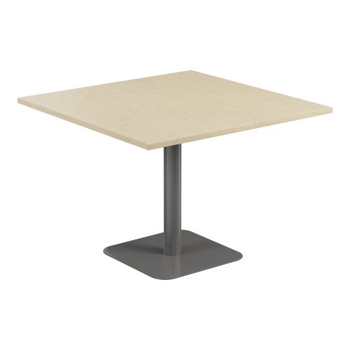 Contract Table 1000 X 1000 Semi Silver Frame Maple Top
