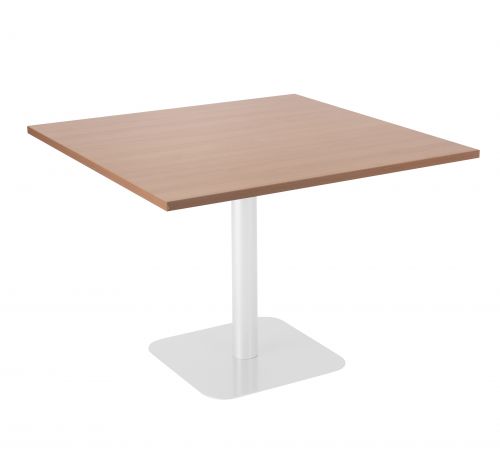 Contract Table 1000 X 1000 Semi White Frame Beech - Version 2 Top