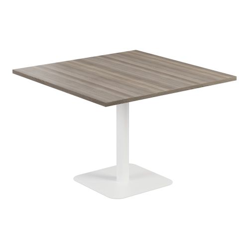 Contract Table 1000 X 1000 Semi White Frame Grey Oak Top