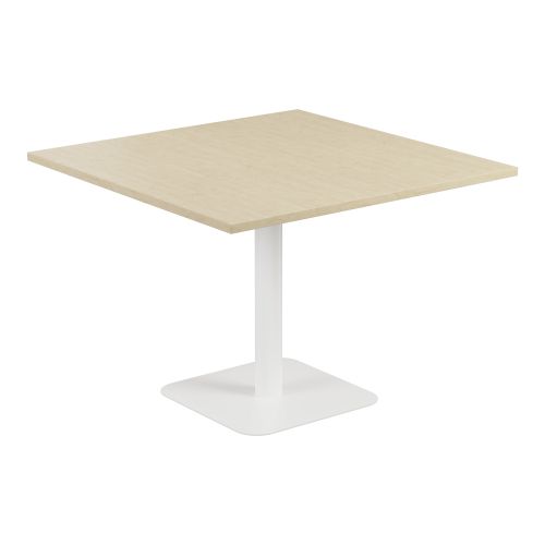 Contract Table 1000 X 1000 Semi White Frame Maple Top