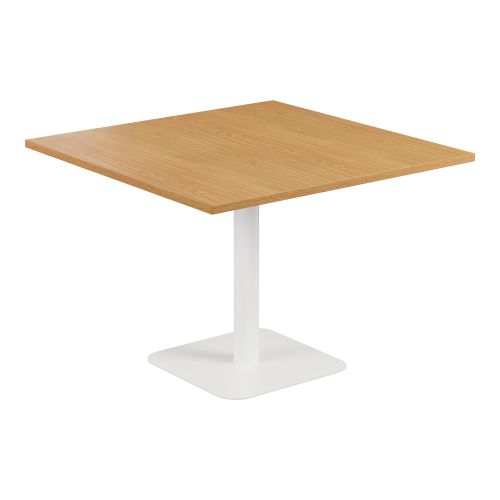Contract Table 1000 X 1000 Semi White Frame Nova Oak Top
