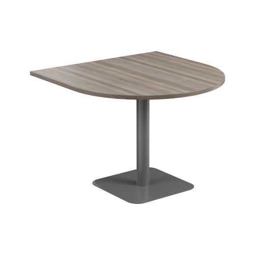 Contract Table 1000 X 1000 Semi Silver Frame Grey Oak Top