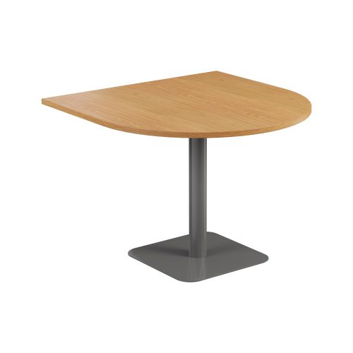 Contract Table 1000 X 1000 Semi Silver Frame Nova Oak Top