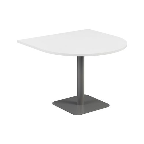 Contract Table 1000 X 1000 Semi Silver Frame White Top