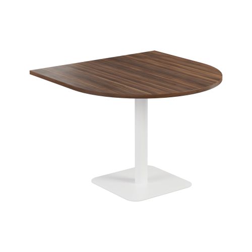 Contract Table 1000 X 1000 Semi White Frame Dark Walnut Top