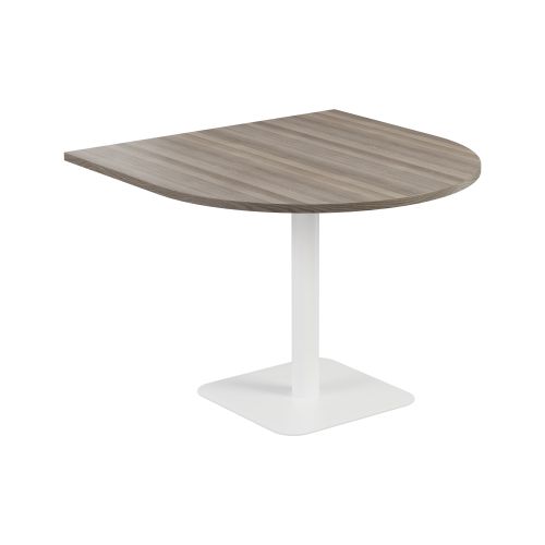 Contract Table 1000 X 1000 Semi White Frame Grey Oak Top