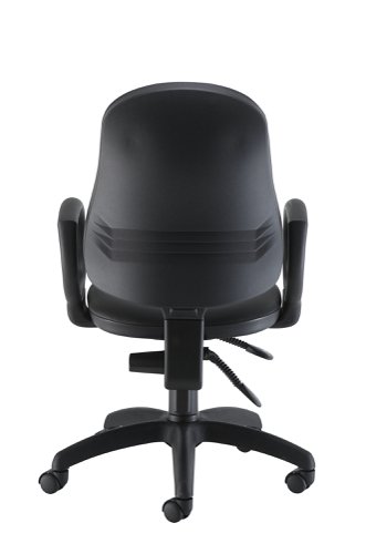 Calypso 2 High Back Operator Chair with Fixed Arms Black PU