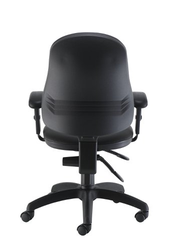 Calypso 2 High Back Operator Chair with Adjustable Arms Black PU