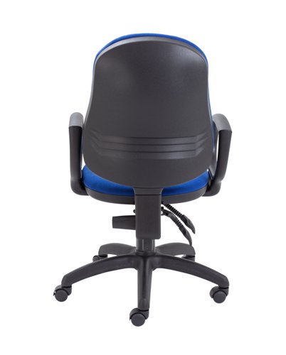CH2800RB+AC1002 Calypso 2 High Back Operator Chair with Fixed Arms Royal Blue