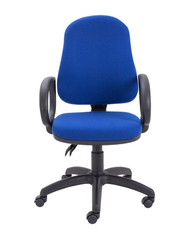 Calypso 2 High Back Operator Chair Fixed Arms Royal Blue