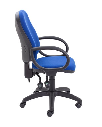 Calypso 2 High Back Operator Chair Fixed Arms Royal Blue