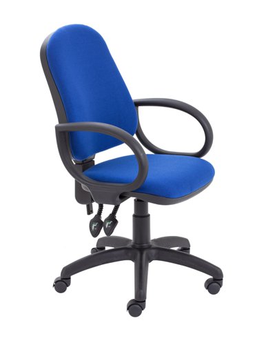 Calypso 2 High Back Operator Chair with Fixed Arms Royal Blue