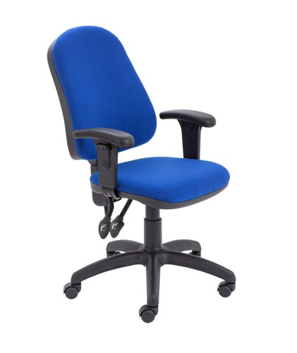 Calypso 2 High Back Operator Chair with Adjustable Arms : Royal Blue 