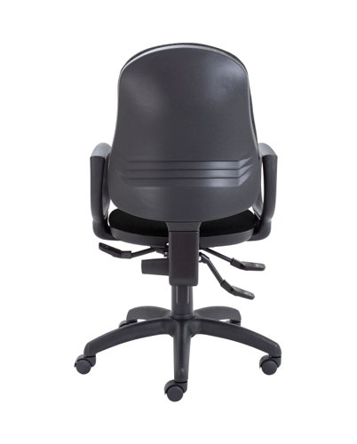 CH2801BK+AC1002 Calypso 2 Deluxe Chair with Fixed Arms Black