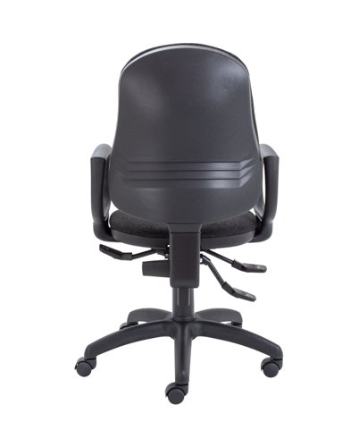 CH2801CH+AC1002 Calypso 2 Deluxe Chair with Fixed Arms Charcoal