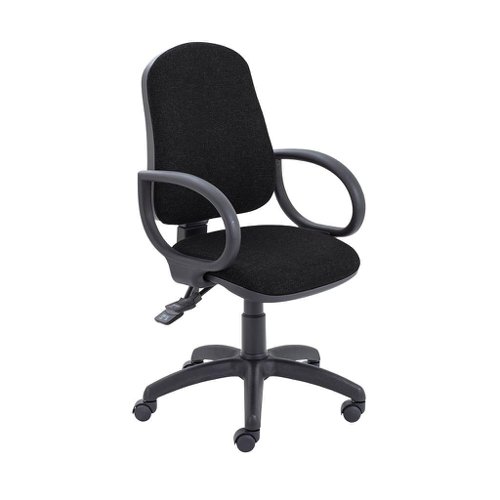 Calypso 2 Deluxe Chair with Fixed Arms Black PU