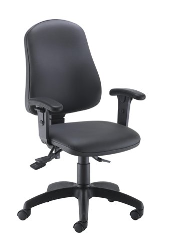 Calypso 2 Deluxe Chair With Adjustable Arms - Black Pu
