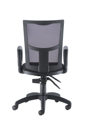 CH2803BK+AC1002 Calypso 2 Mesh Office Chair with Fixed Arms Black