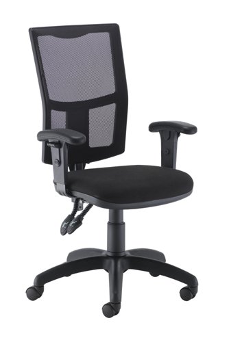 Calypso 2 Mesh Office Chair With Adjustable Arms - Black