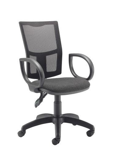 Calypso 2 Mesh Office Chair With Fixed Arms - Charcoal