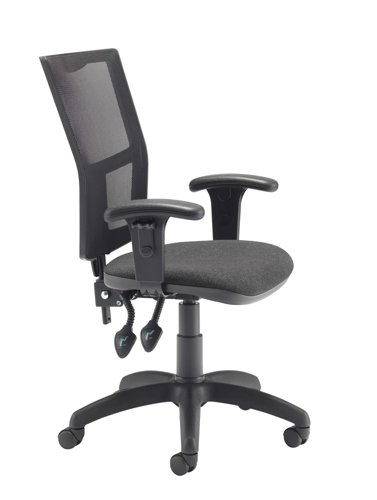 Calypso 2 Mesh Office Chair Adjustable Arms Charcoal