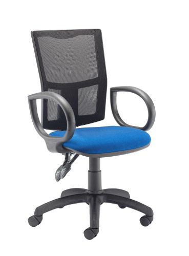 Calypso 2 Mesh Office Chair Fixed Arms Royal Blue