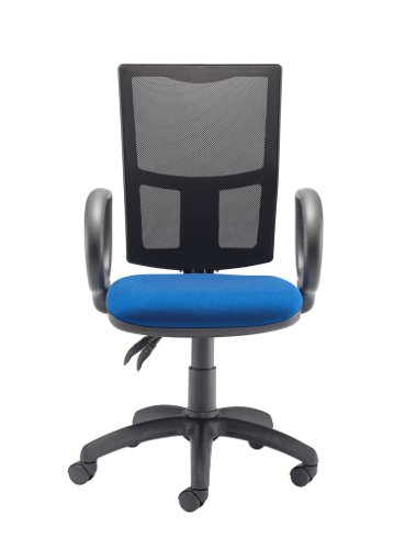 Calypso 2 Mesh Office Chair Fixed Arms Royal Blue