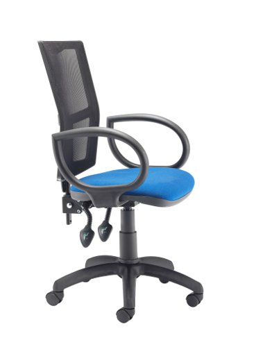 Calypso 2 Mesh Office Chair Fixed Arms Royal Blue