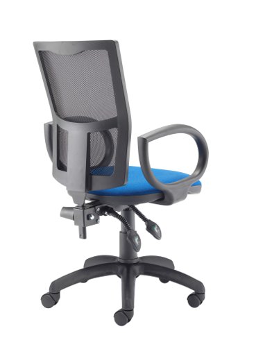 Calypso 2 Mesh Office Chair Fixed Arms Royal Blue