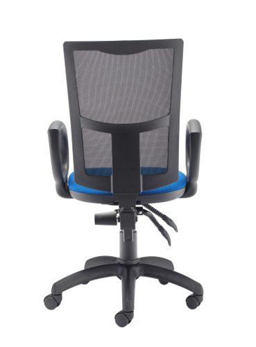 Calypso 2 Mesh Office Chair Fixed Arms Royal Blue