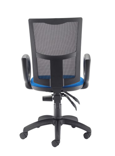 CH2803RB+AC1002 Calypso 2 Mesh Office Chair with Fixed Arms Royal Blue