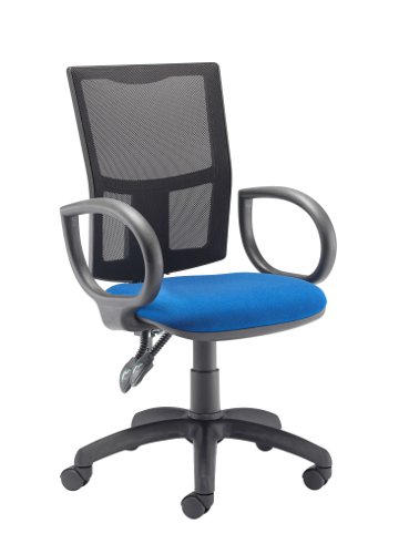 Calypso 2 Mesh Office Chair With Fixed Arms - Royal Blue