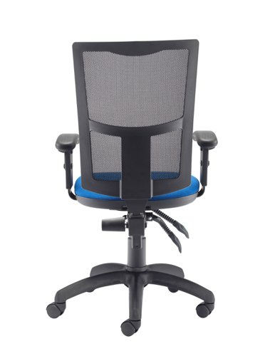 CH2803RB+AC1040 Calypso 2 Mesh Office Chair with Adjustable Arms Royal Blue