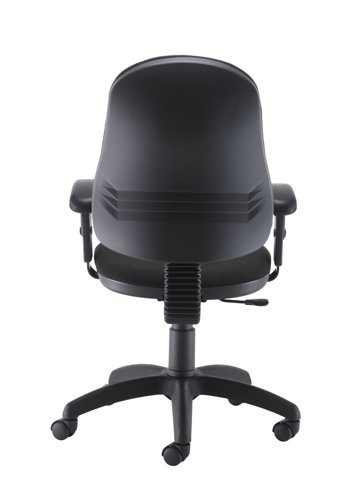 Calypso 2 Single Lever Office Chair with Fixed Back and Adjustable Arms Black