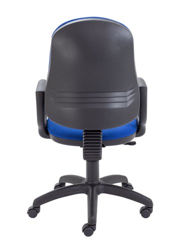 CH2804RB+AC1002 Calypso 2 Single Lever Office Chair with Fixed Back and Fixed Arms Royal Blue