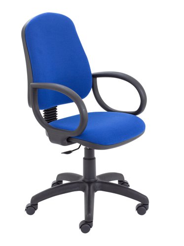 Calypso 2 Single Lever Office Chair with Fixed Back and Fixed Arms Royal Blue