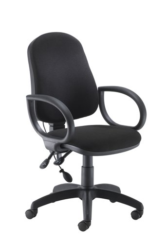 Calypso Ergo 2 Lever Office Chair with Lumbar Pump Fixed Arms Black