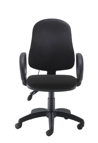 Calypso Ergo 2 Lever Office Chair with Lumbar Pump Fixed Arms Black