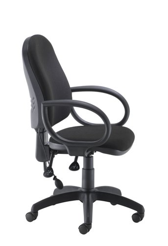 Calypso Ergo 2 Lever Office Chair with Lumbar Pump Fixed Arms Black