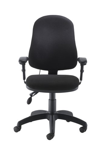 Calypso Ergo 2 Lever Office Chair with Lumbar Pump Adjustable Arms Black