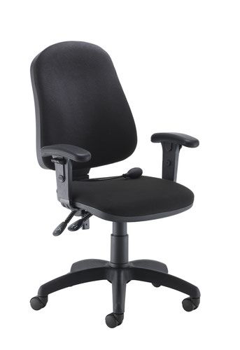 Calypso Ergo 2 Lever With Lumbar Pump + Adj Arms Black
