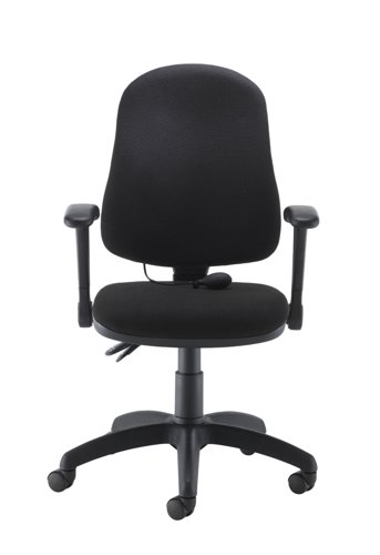 Calypso Ergo 2 Lever Office Chair with Lumbar Pump Folding Arms Black