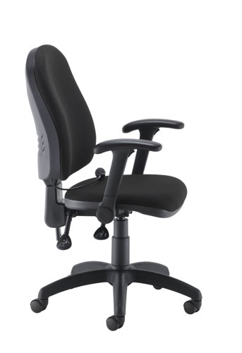 Calypso Ergo 2 Lever Office Chair with Lumbar Pump Folding Arms Black