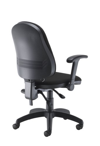 Calypso Ergo 2 Lever Office Chair with Lumbar Pump Folding Arms Black