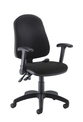 Calypso Ergo 2 Lever With Lumbar Pump + Folding Arms Black