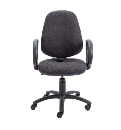 Calypso Ergo 2 Lever Office Chair with Lumbar Pump Fixed Arms Charcoal