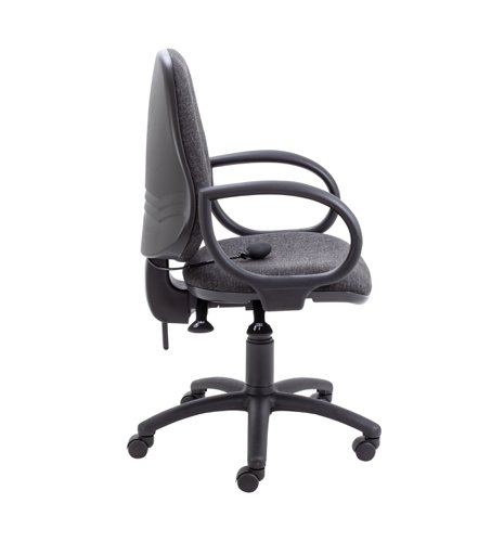 Calypso Ergo 2 Lever Office Chair with Lumbar Pump Fixed Arms Charcoal