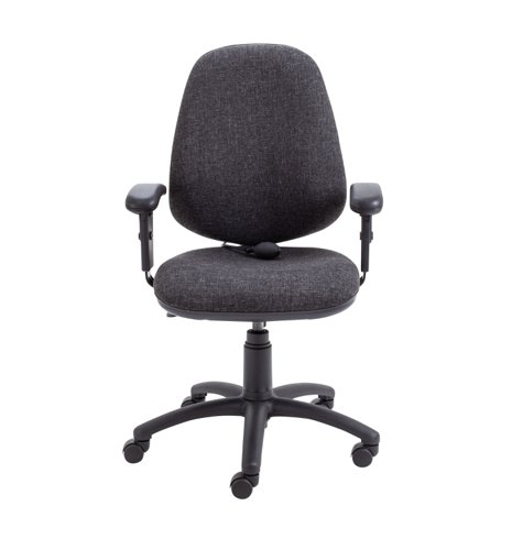 Calypso Ergo 2 Lever Office Chair with Lumbar Pump Adjustable Arms Charcoal