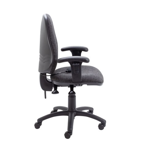 Calypso Ergo 2 Lever Office Chair with Lumbar Pump Adjustable Arms Charcoal