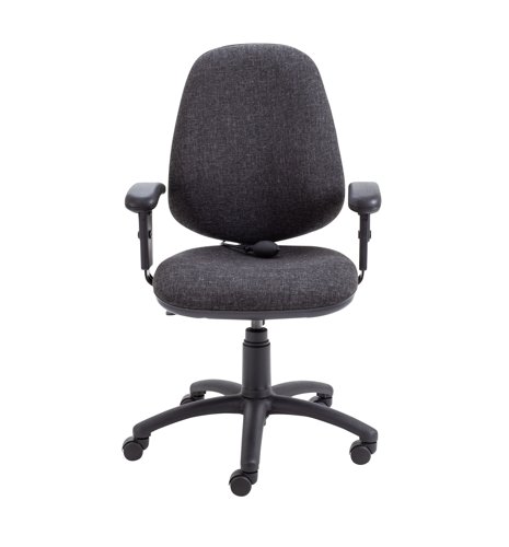 Calypso Ergo 2 Lever Office Chair with Lumbar Pump Adjustable Arms Charcoal